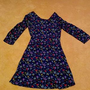 Navy blue with flowers dress